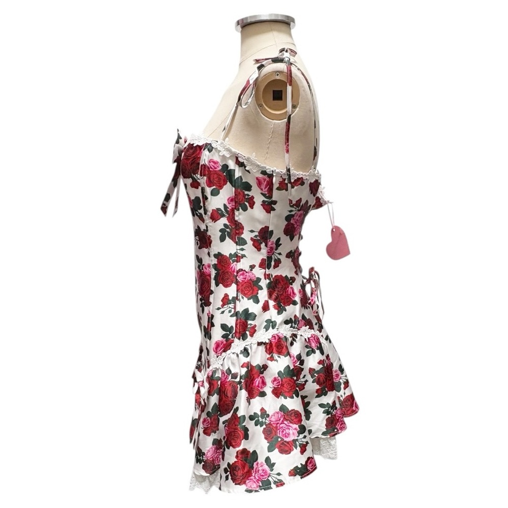 NEW Sugar Thrillz Scandal Sheet Taffeta Dress Floral Print Size XL - Picture 6 of 11